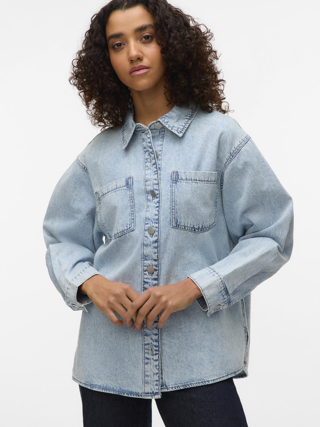 SNLENA Shacket - Light Blue Denim - VERO MODA & VILA Bergvik